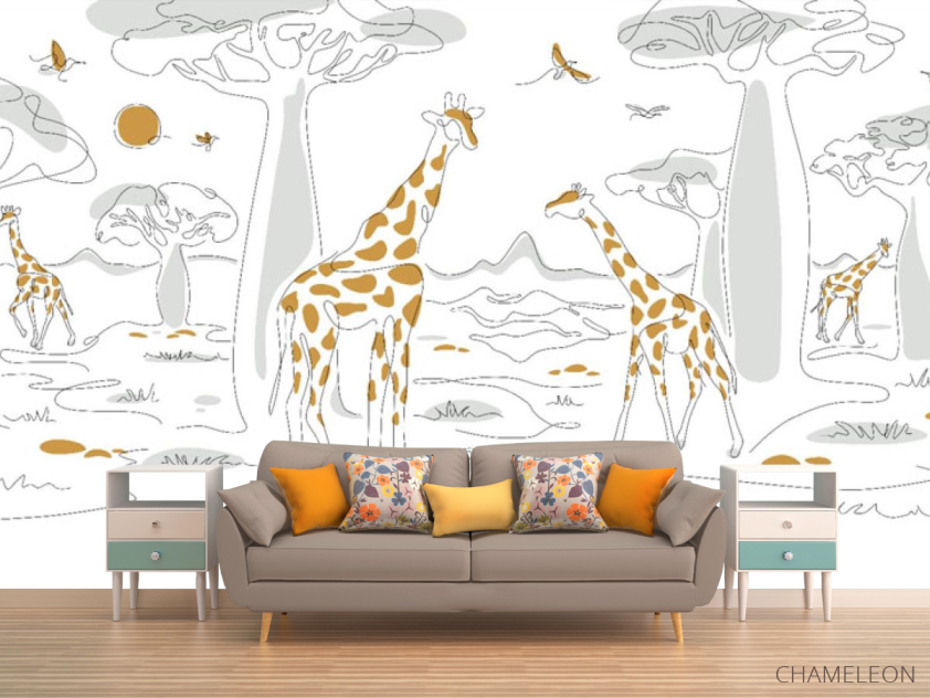 Фотообои Минималистичные жирафы - 1