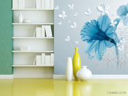 Фотошпалери Синій абстрактний квітка - 3