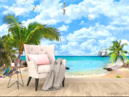 Фотообои Красивый берег моря - 4