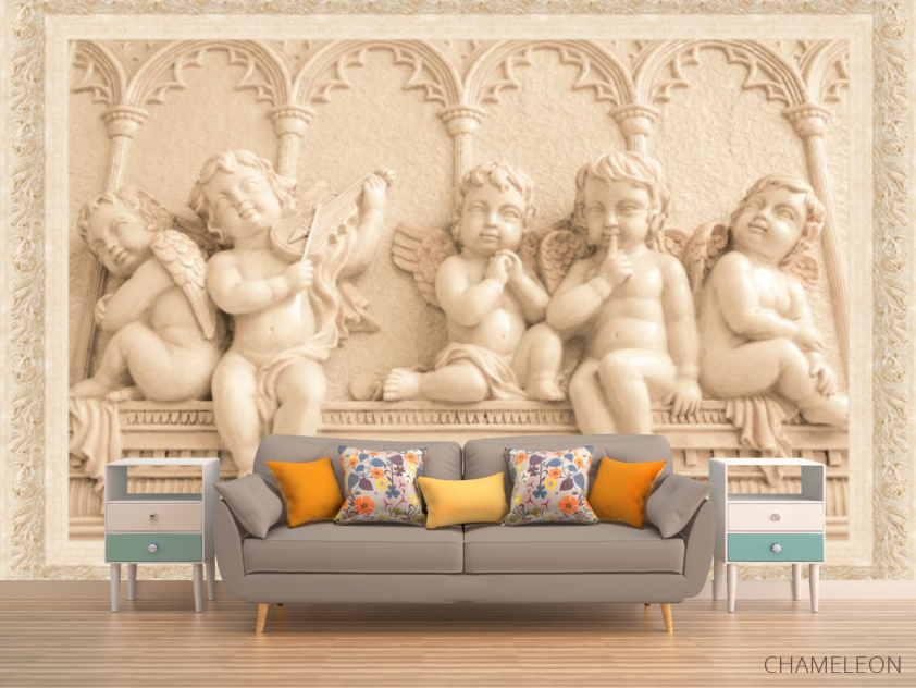 Фотообои Ангелочки на стене - 1