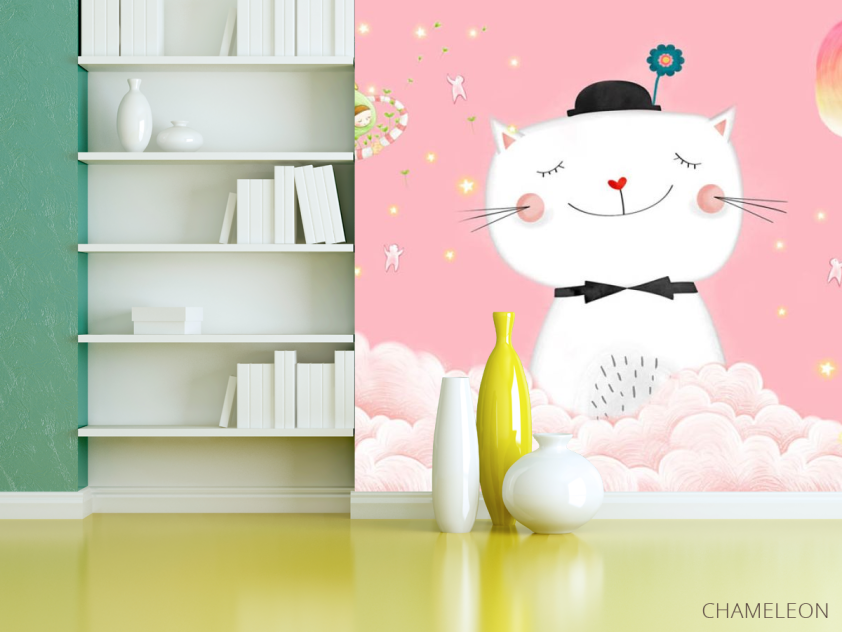 Фотошпалери Рожевий котик - 3