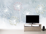 3д фотообои 3д одуванчики - 2