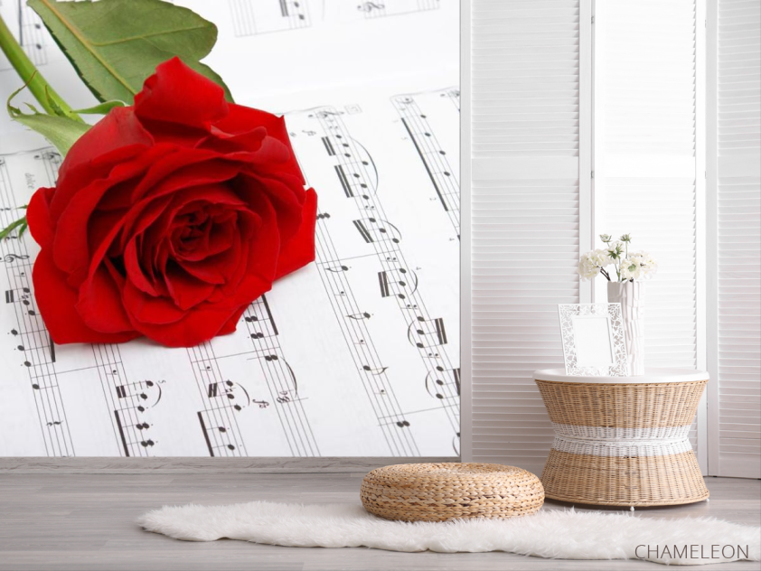 Фотошпалери Троянда на нотах - 2