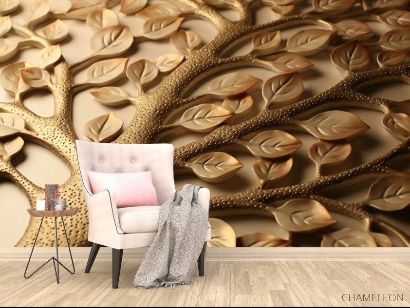 Фотообои золотая ветка - 4