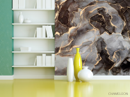 Фотошпалери Чорний fluid art з золотом - 3