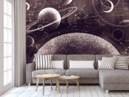 Фотообои Дизайнерские планеты коричневый оттенок - 3