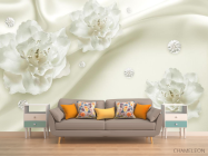 Фотообои Цветы на полотне - 1