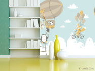 Фотошпалери Тваринки на повітряних кулях - 3