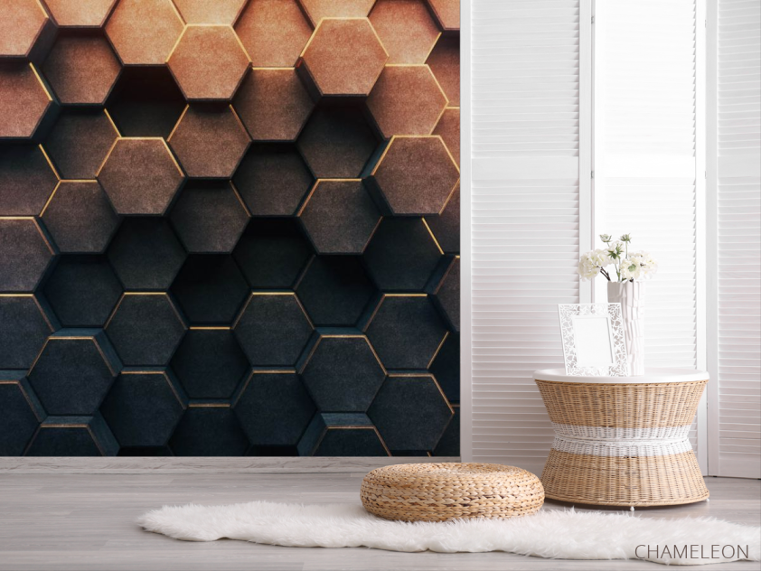 Фотошпалери Об'ємні 3д гексагоны - 2