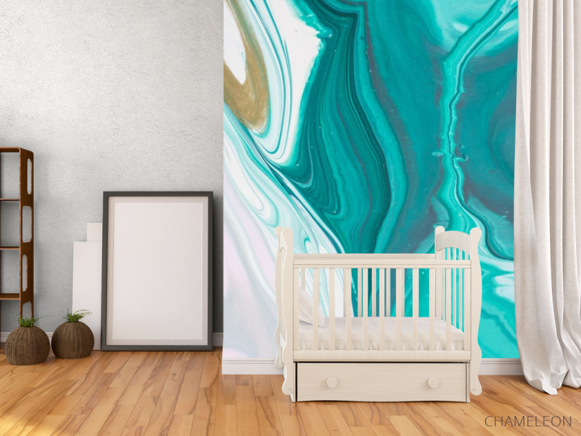 Фотообои Бирюза Fluid art - 2