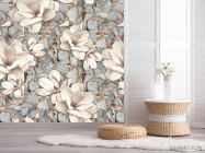 Фотошпалери Магнолія на тлі мармуру - 2