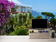 Фотообои вид на море из цветочного сада - 2