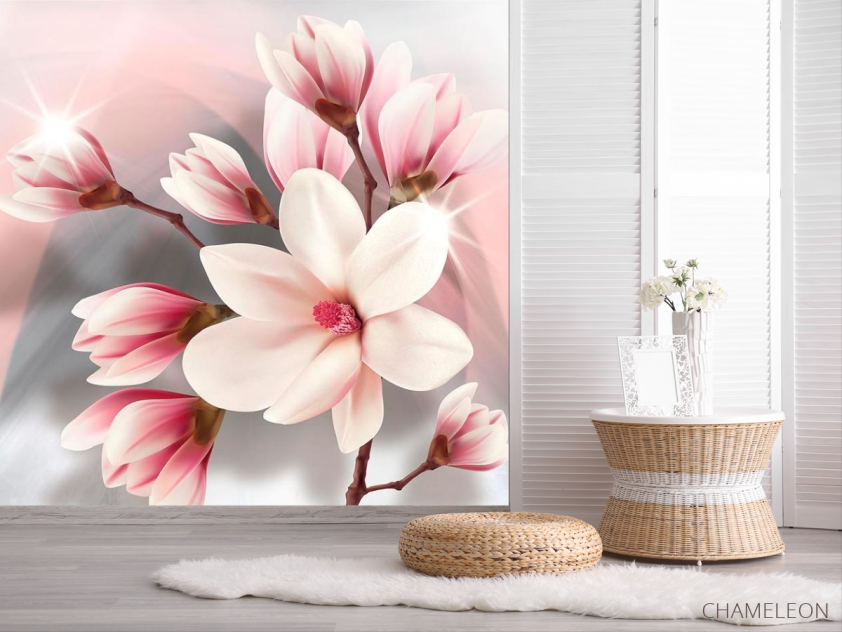 Фотошпалери 3d магнолія - 2