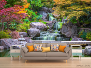 Фотообои Водопад в японском саду - 1