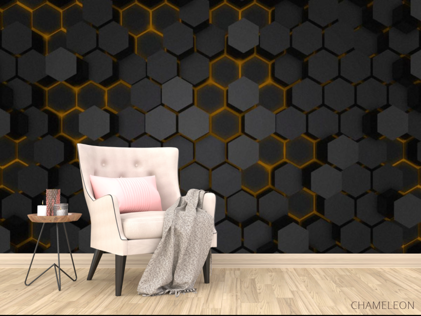 Фотообои Шестиугольники 3д - 4