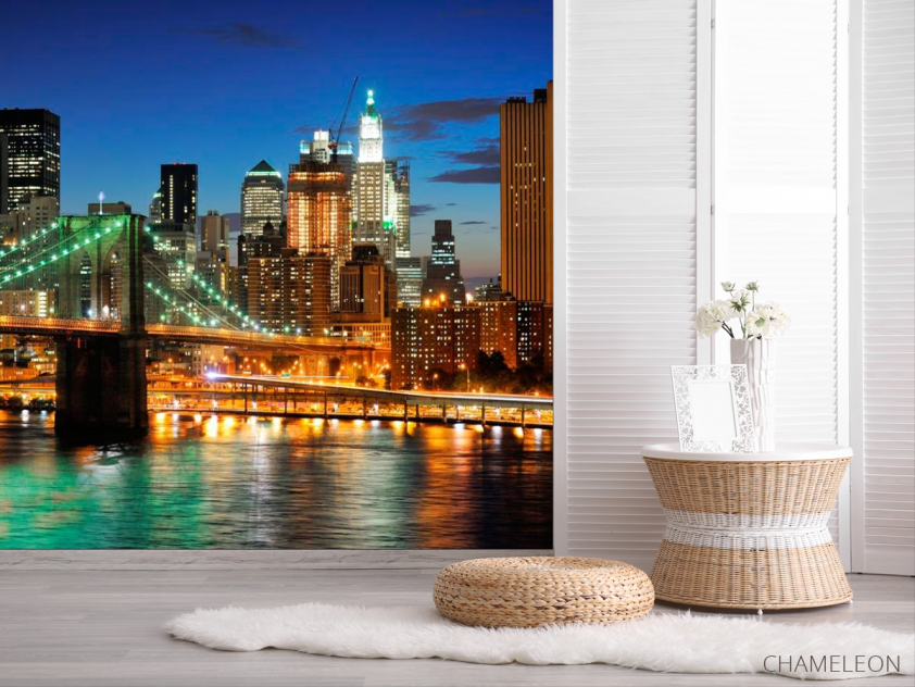 Фотошпалери Міст нічний New York - 2