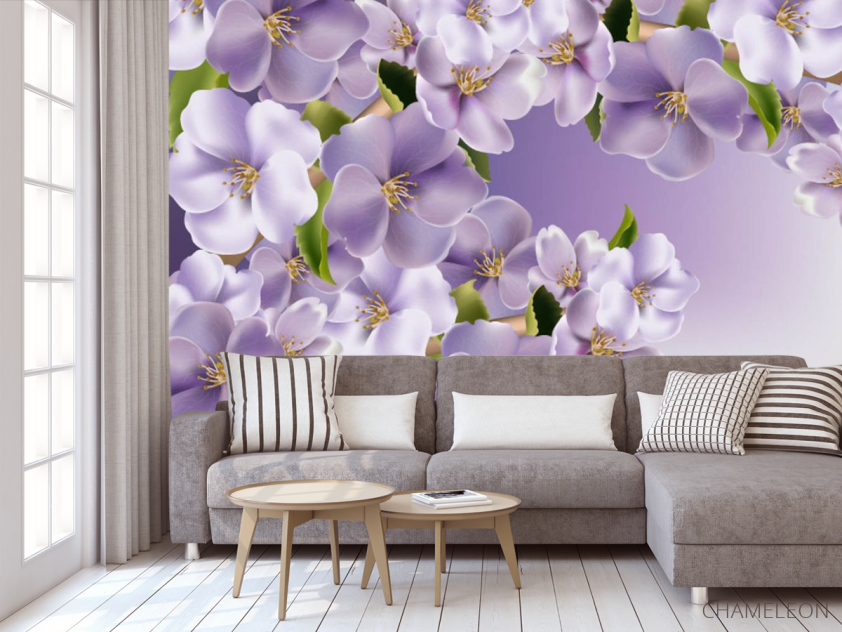 Фотообои Фиолетовые цветы - 3