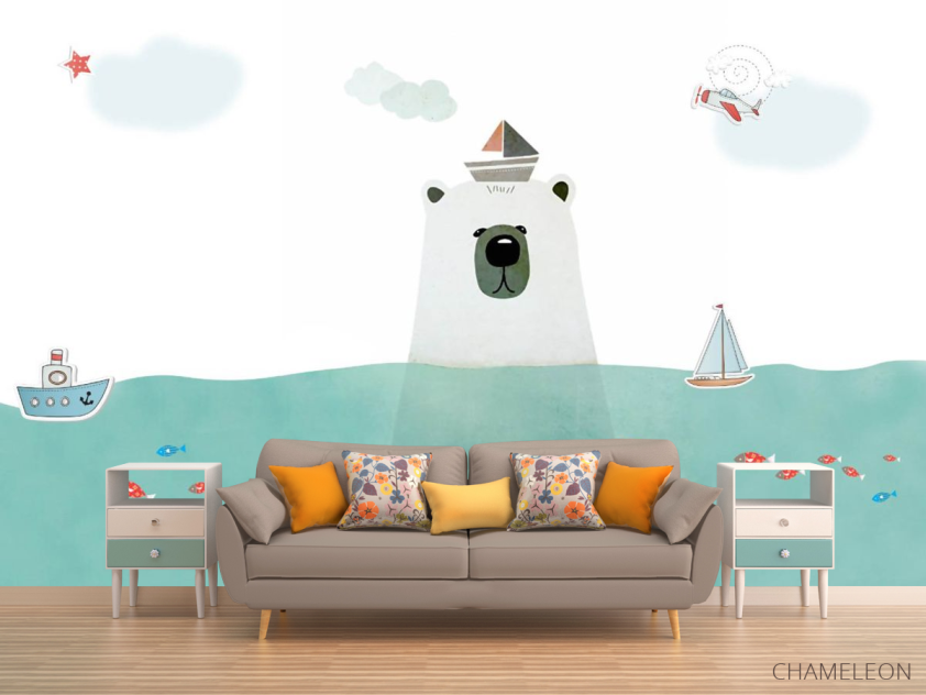 Фотообои Медведь в воде - 1