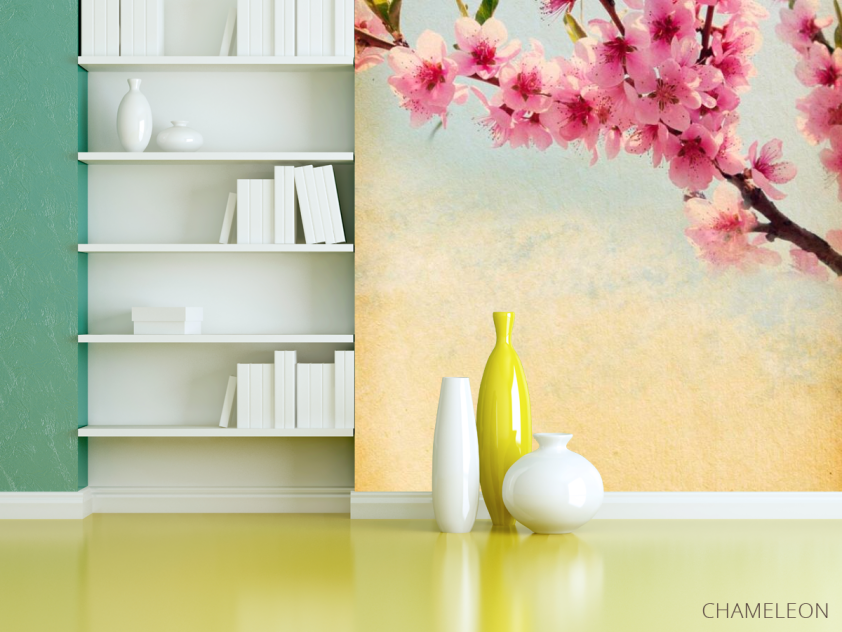 Фотошпалери Гілочка вишневих кольорів - 3