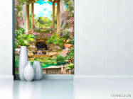 Фотообои в кухню Пруд - 1