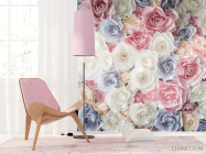 Фотошпалери 3D паперові троянди - 4