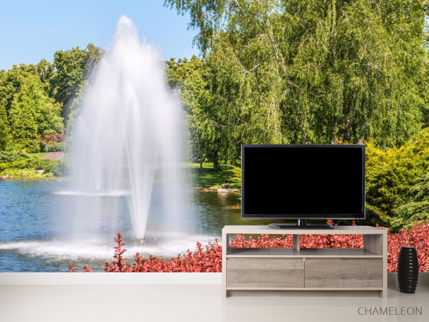 Фотообои фонтан в парке - 2