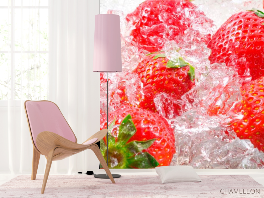 Фотошпалери Полуниця по льоду - 4