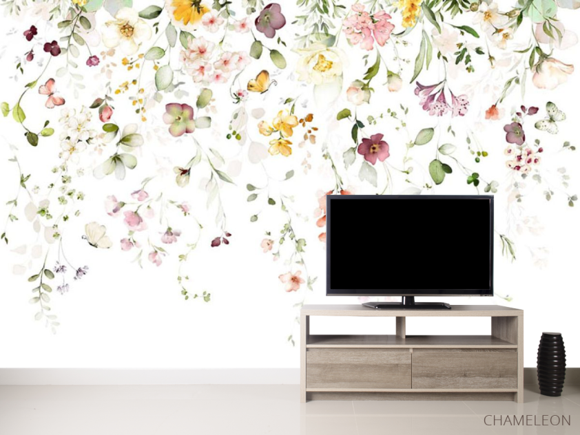 Фотообои Нежные цветы из потолка - 2