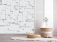 Фотошпалери Стіна з об'ємних прямокутників - 2