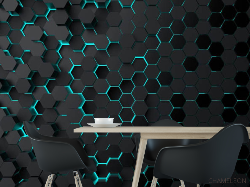 Фотошпалери шестикутники 3д - 1