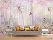 Фотообои Розовый лес - 1