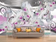 Фотообои Орхидея и абстракция 3d - 1