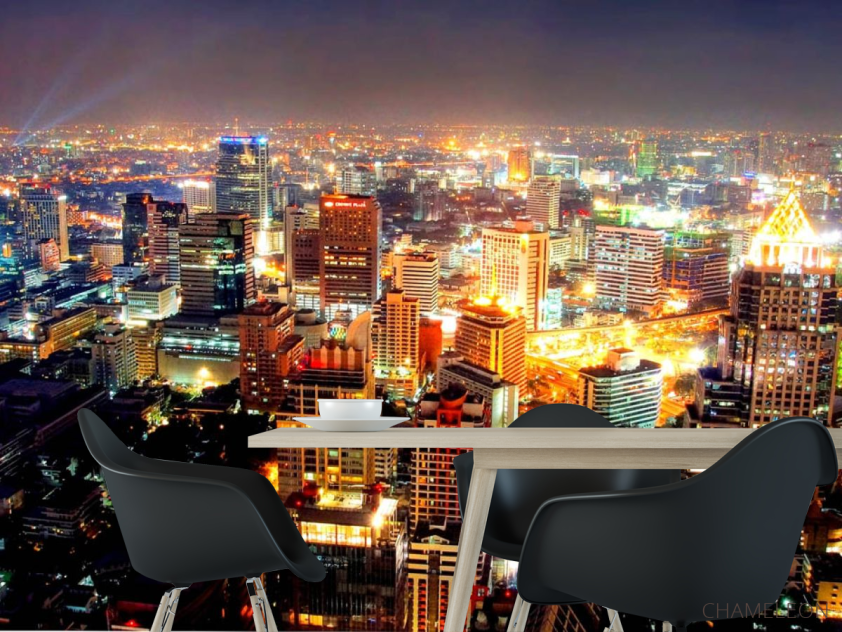 Фотошпалери Вид зверху на нічне місто - 1