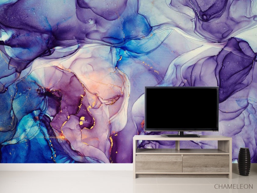 Фотообои Фиолетовый флюид - 2