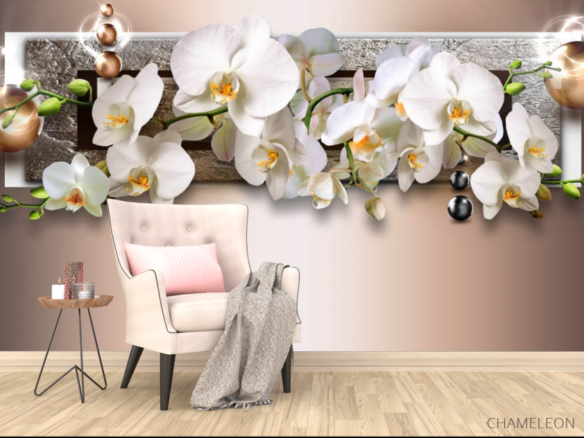 Фотообои 3д ветка орхидей - 4