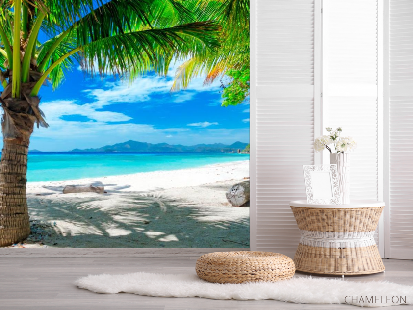 Фотошпалери Пляж з пальмами - 2