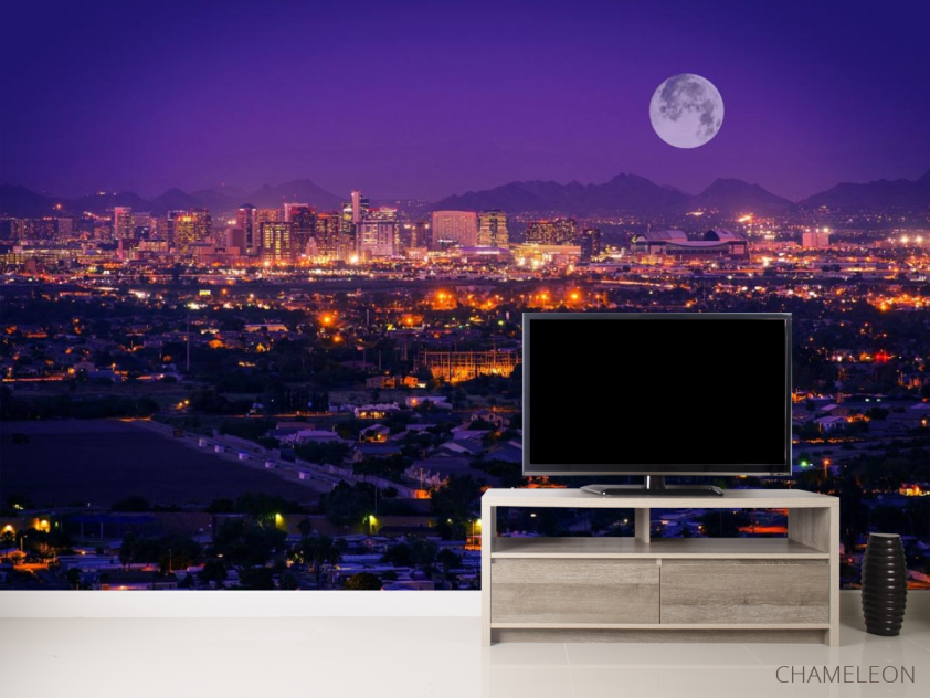 Фотообои луна над городом - 2