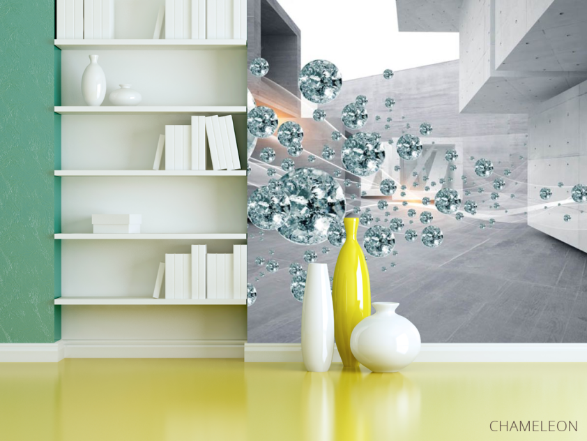 Фотошпалери 3д тунель з діамантами - 3