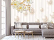 Фотообои Круги и стере цветы - 3