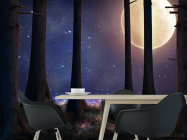 Фотошпалери місяць в лісі - 1