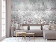 Фотообои Цветы на сером бетоне - 3