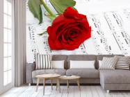 Фотообои Роза на нотах - 3