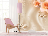 3д фотообои Лебеди - 4