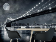 Фотошпалери Міст і місяць, New York - 1