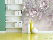 Фотошпалери Фіолетові квіти 3д - 3