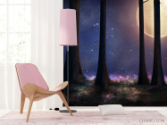 Фотошпалери місяць в лісі - 4