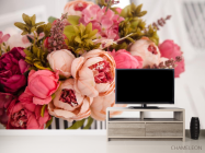 Фотообои розовый букет вкорзине - 2