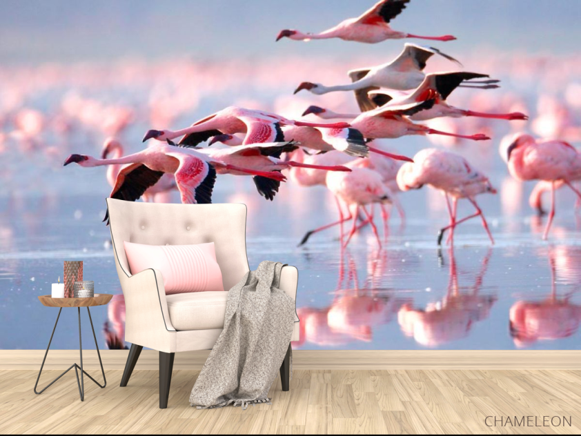 Фотообои Улетающие фламинго - 4