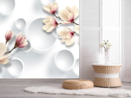 Фотошпалери Магнолія і 3д кола - 2