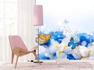 Фотошпалери Квіти з метеликами - 4